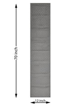 Suede quilted table runner with scallop detail - 12X70 inches
