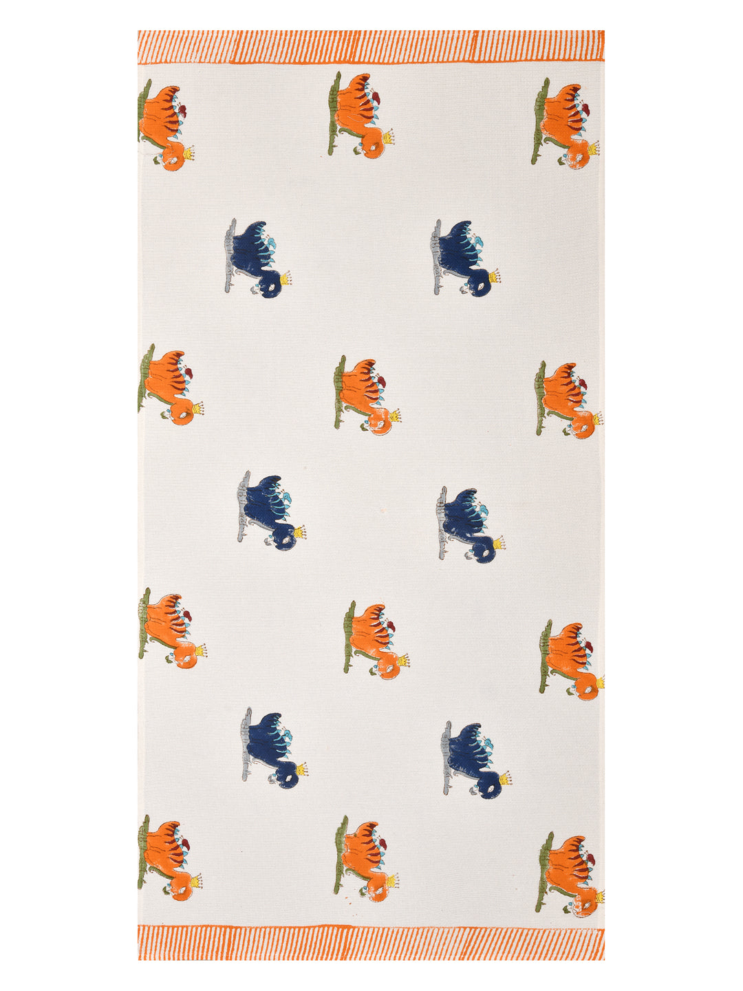 Hand Block Printed Honey Comb Cotton Bath Towel