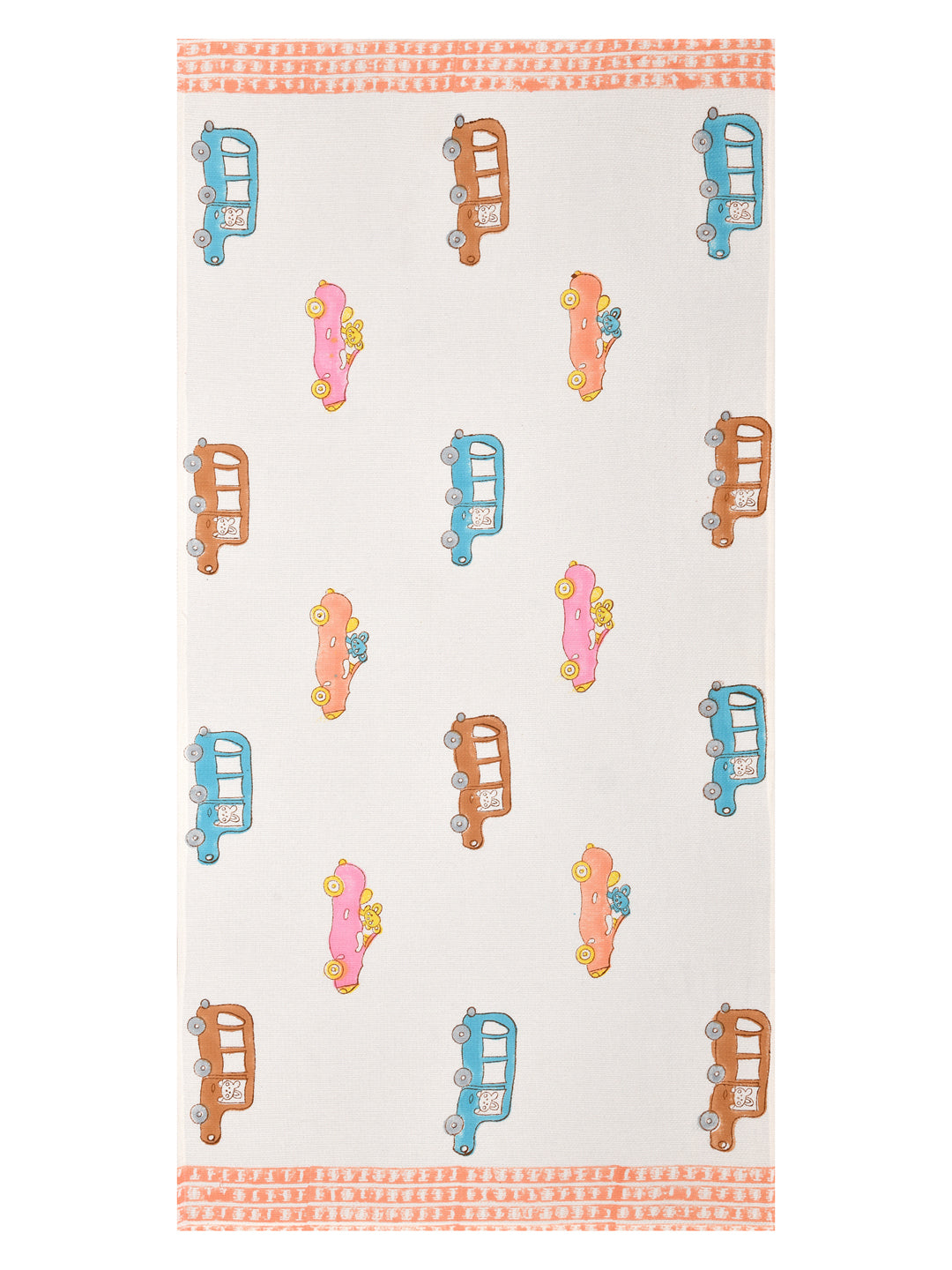 Hand Block Printed Honey Comb Cotton Bath Towel