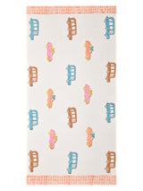Hand Block Printed Honey Comb Cotton Bath Towel