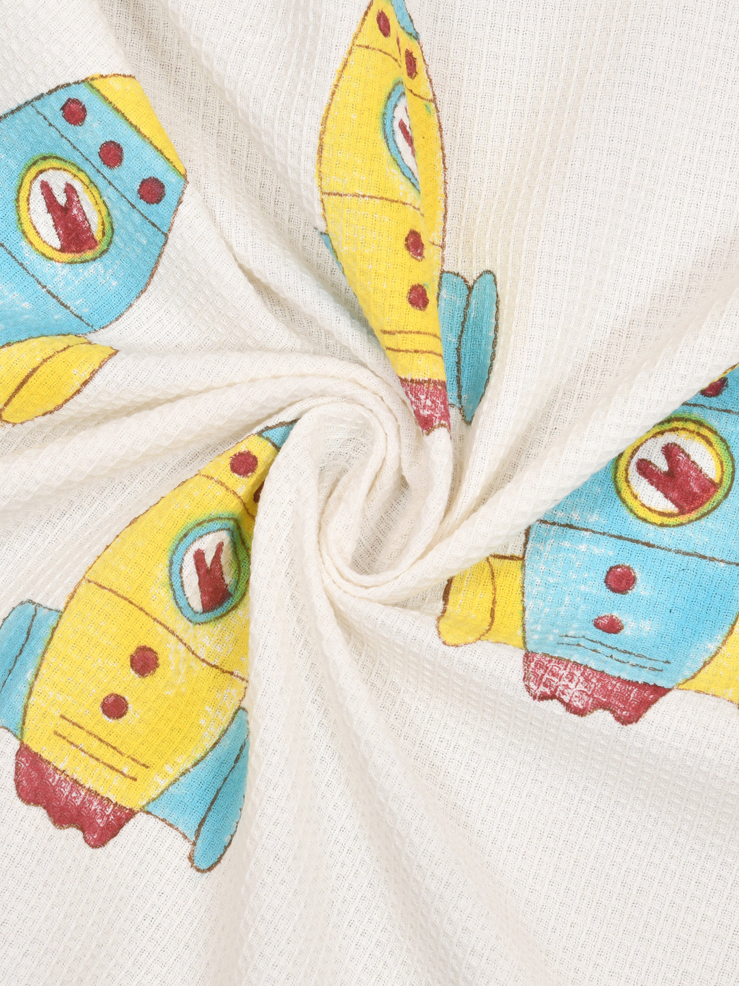 Hand Block Printed Honey Comb Cotton Bath Towel