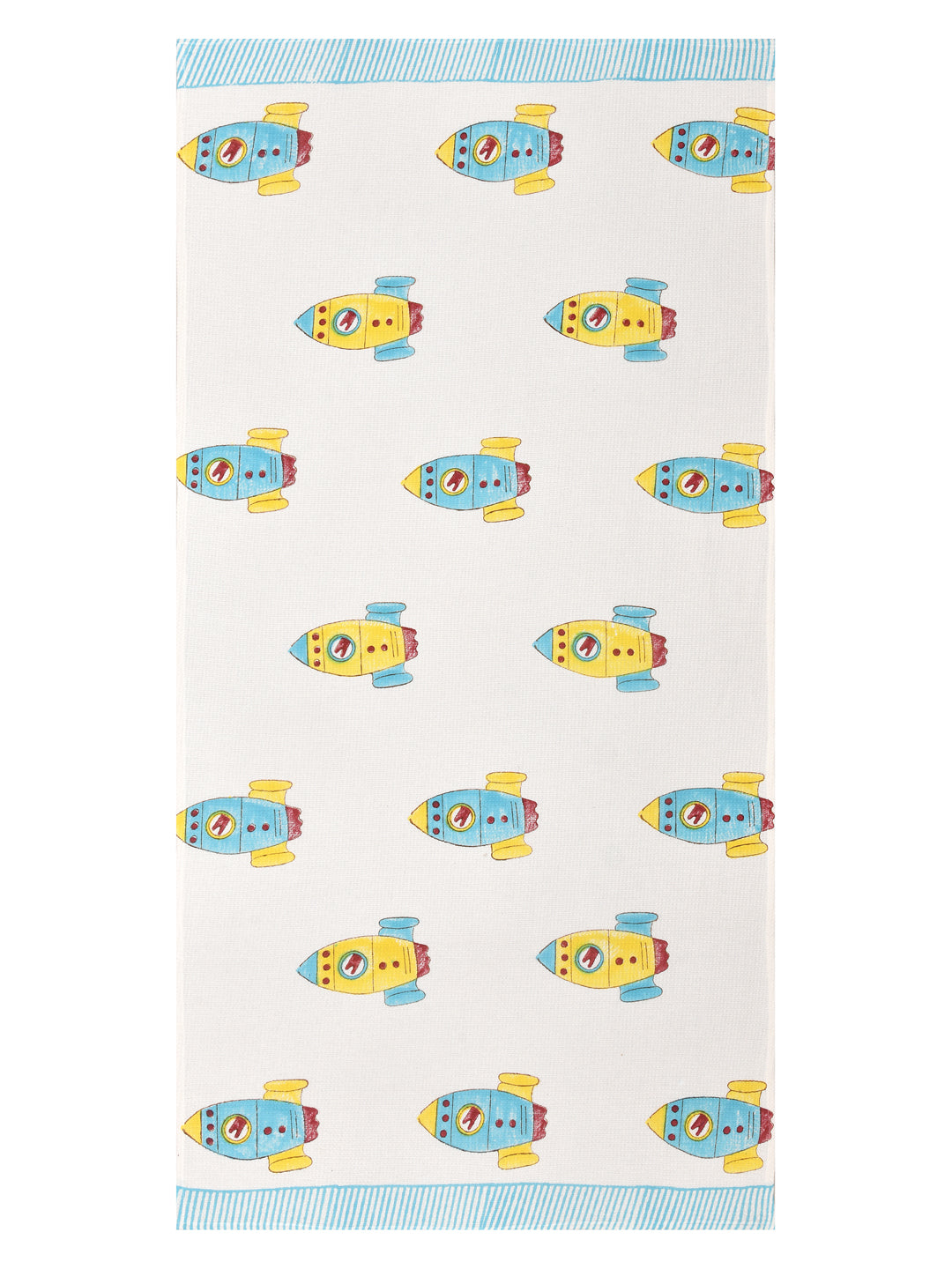 Hand Block Printed Honey Comb Cotton Bath Towel