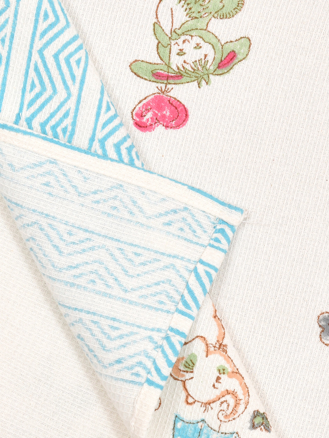 Hand Block Printed Honey Comb Cotton Bath Towel