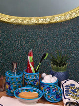 Blue Pottery Bathroom Set of 4 pieces in a gift box