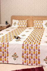 Premium Percale Cotton Super King Bedsheet with 2 Pillow Covers