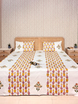 Premium Percale Cotton Super King Bedsheet with 2 Pillow Covers