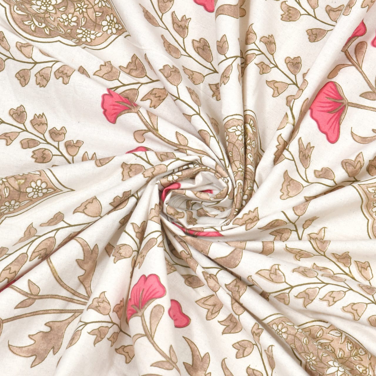 Cotton Ethnic motifs Printed Curtains - Set of 2 - 7X4 feet
