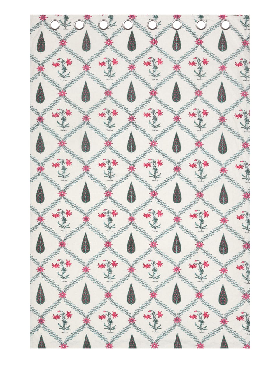 Cotton Ethnic motifs Printed Curtains - Set of 2 - 7X4 feet