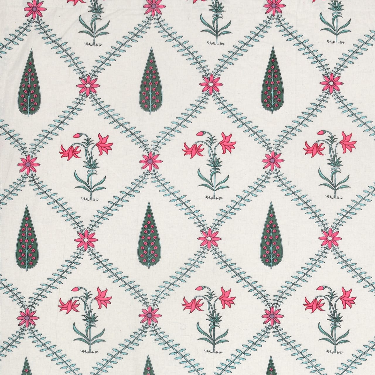 Cotton Ethnic motifs Printed Curtains - Set of 2 - 7X4 feet