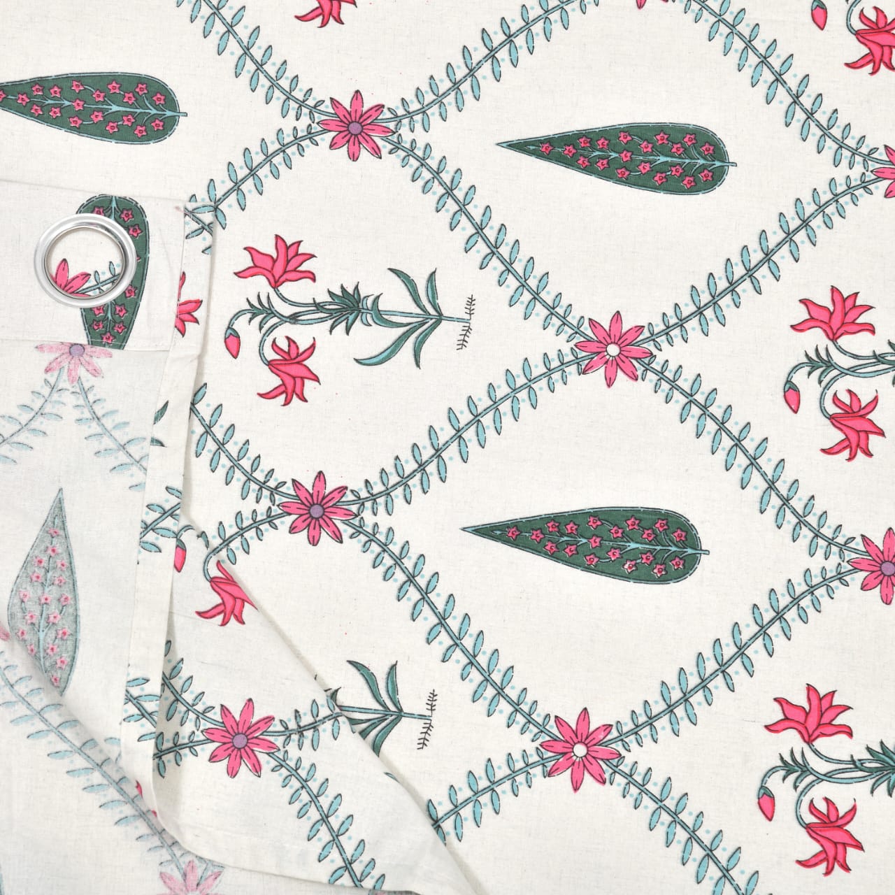 Cotton Ethnic motifs Printed Curtains - Set of 2 - 7X4 feet