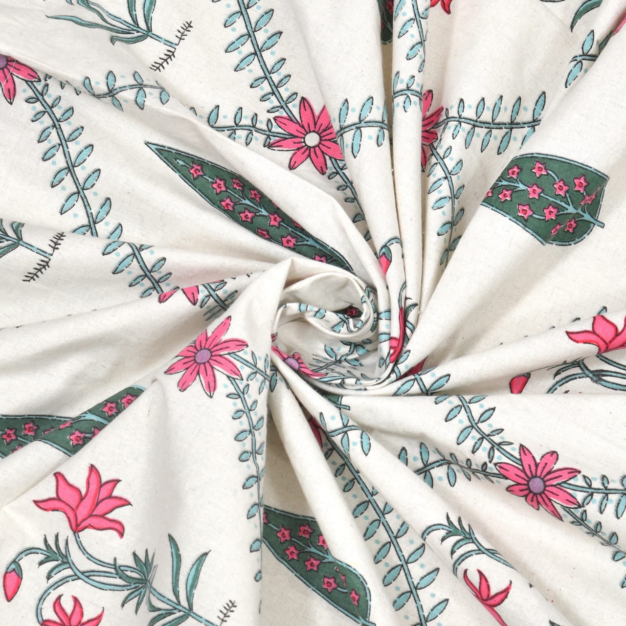 Cotton Ethnic motifs Printed Curtains - Set of 2 - 7X4 feet