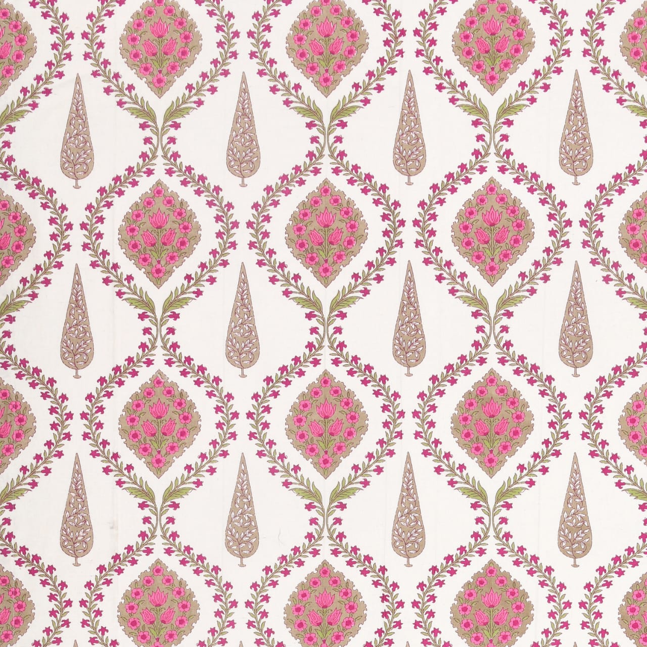 Cotton Ethnic motifs Printed Curtains - Set of 2 - 7X4 feet