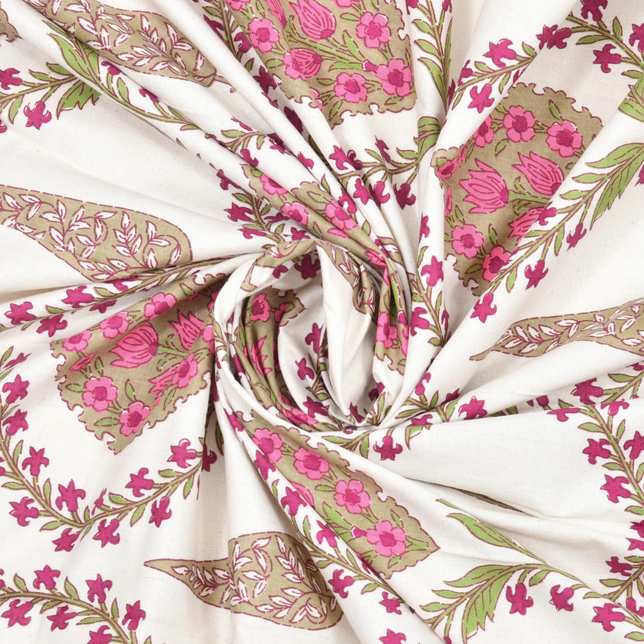 Cotton Ethnic motifs Printed Curtains - Set of 2 - 7X4 feet