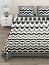 Floral Print Double King Bedsheet with 2 Pillow Covers