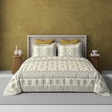 Extra Soft Percale Cotton Super King Handblock Print Bedsheet with 2 Pillow Covers