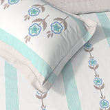 Extra Soft Percale Cotton Super King Handblock Print Bedsheet with 2 Pillow Covers