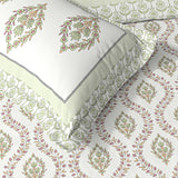 Diwali Gift Box | 1 Super Soft Percale Bedsheet, 1 Pair Door Hanging, 2 Metal Diyas, 2 Laddoo Candles
