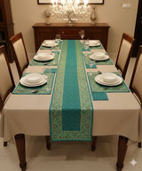 Banarasi Table Set with 1 Runner, 6 mats and 6 coasters