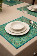 Banarasi Table Set with 1 Runner, 6 mats and 6 coasters