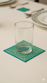 Banarasi Table Set with 1 Runner, 6 mats and 6 coasters
