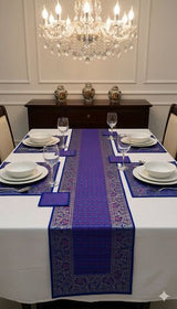 Banarasi Table Set with 1 Runner, 6 mats and 6 coasters