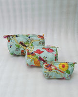 Set of 3 cosmetic bag/pouches with waterproof lining