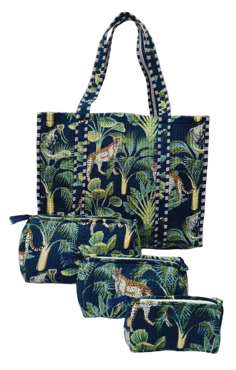 Tote Bag with set of 3 Pouches