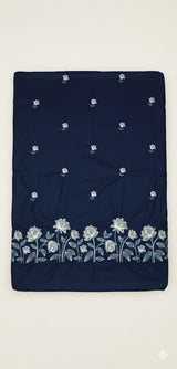 Embroidered Bedsheet Set with 2 Quilted Pillow Covers (108 × 108)