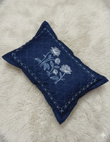 Embroidered Bedsheet Set with 2 Quilted Pillow Covers (108 × 108)