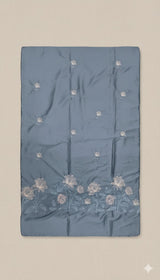 Embroidered Bedsheet Set with 2 Quilted Pillow Covers (108 × 108)