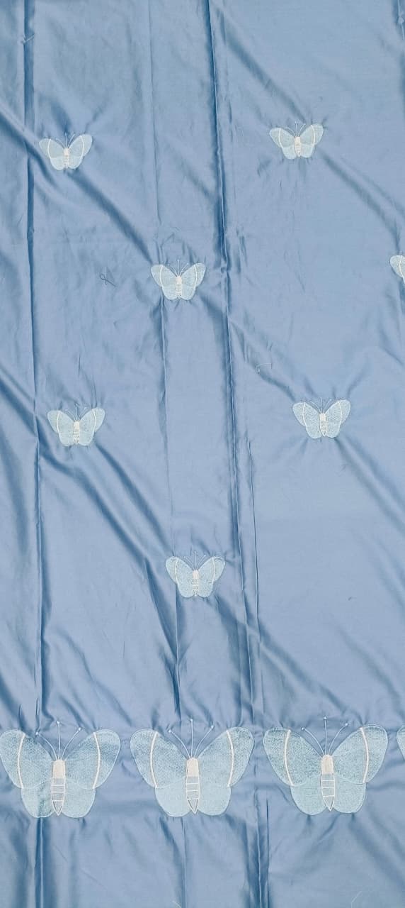 Embroidered Bedsheet Set with 2 Quilted Pillow Covers (108 × 108)