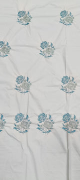 Embroidered Bedsheet Set with 2 Quilted Pillow Covers (108 × 108)