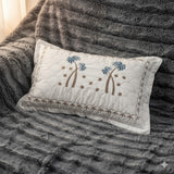 Embroidered Bedsheet Set with 2 Quilted Pillow Covers (108 × 108)