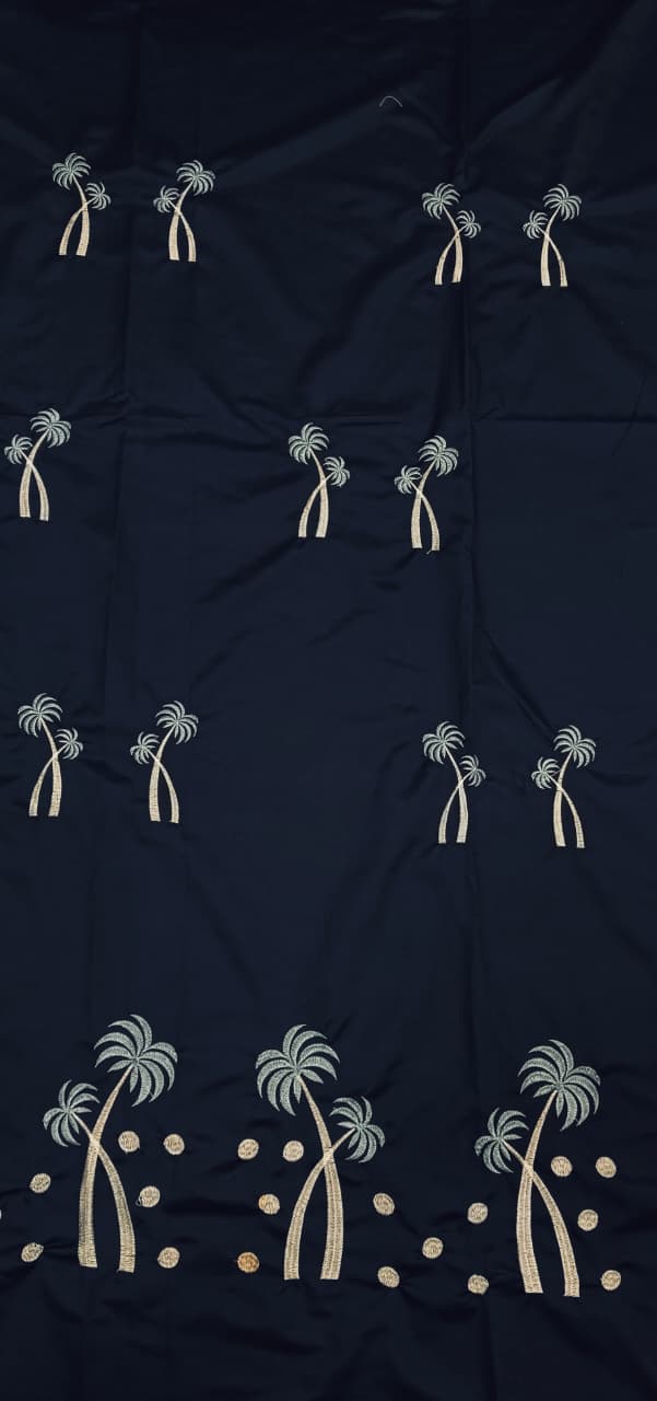 Embroidered Bedsheet Set with 2 Quilted Pillow Covers (108 × 108)