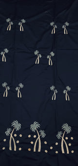 Embroidered Bedsheet Set with 2 Quilted Pillow Covers (108 × 108)