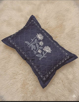Embroidered Bedsheet Set with 2 Quilted Pillow Covers (108 × 108)