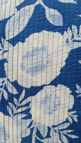 Handblock Printed Quilted Tote Bag without zip/button 17x18x 6 inches