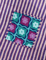 Handblock Printed Quilted Tote Bag without zip/button 17x18x 6 inches