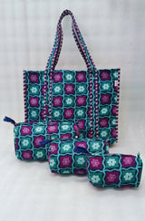 Tote Bag with set of 3 Pouches