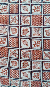 Handblock Printed Quilted Tote Bag without zip/button 17x18x 6 inches