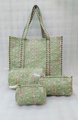 Tote Bag with set of 3 Pouches