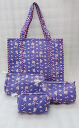 Tote Bag with set of 3 Pouches