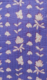 Handblock Printed Quilted Tote Bag without zip/button 17x18x 6 inches