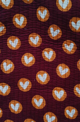 Handblock Printed Quilted Tote Bag without zip/button 17x18x 6 inches
