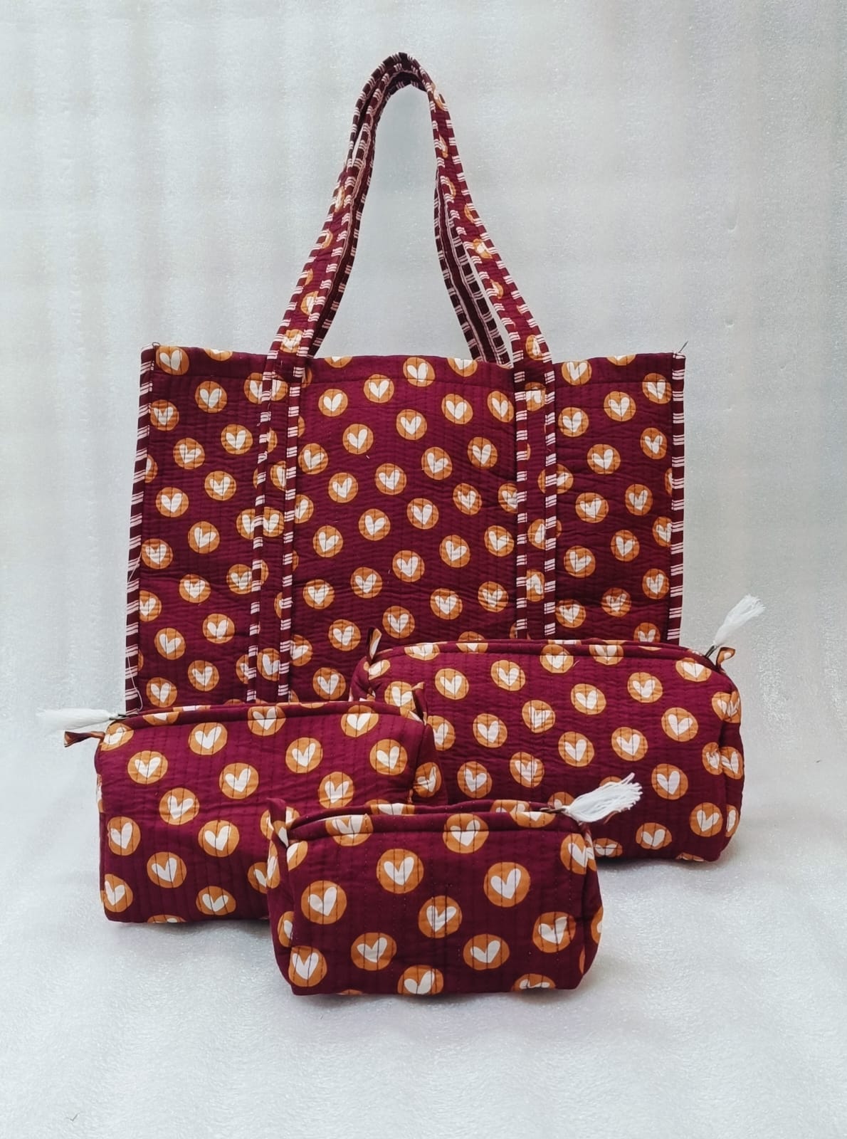 Tote Bag with set of 3 Pouches