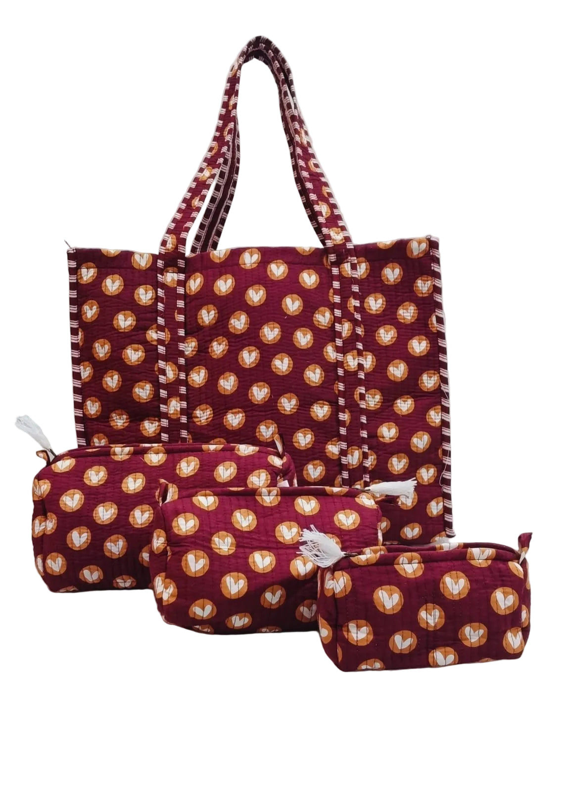 Tote Bag with set of 3 Pouches