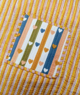 Handblock Printed Quilted Tote Bag without zip/button 17x18x 6 inches