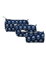 Set of 3 cosmetic bag/pouches with waterproof lining