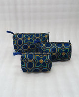 Set of 3 cosmetic bag/pouches with waterproof lining