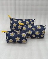 Set of 3 cosmetic bag/pouches with waterproof lining